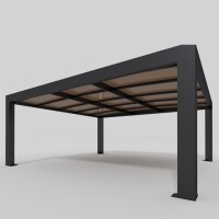 CUBUS Doppelcarport aus Stahl, dunkelgrau, 5,8 × 5,5 m – inklusive Montage