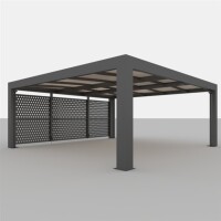 CUBUS Doppelcarport aus Stahl, dunkelgrau, 5,8 × 5,5 m – inklusive Montage
