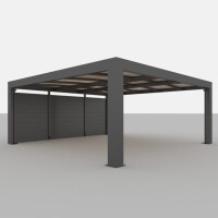 CUBUS Doppelcarport aus Stahl, dunkelgrau, 5,8 × 5,5 m – inklusive Montage