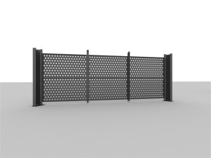 Allview Cubus gelochte Endwand für Doppelcarport,...
