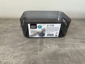 SmartStore Aufbewahrungsbox 1,5L rauchgrau stapelbar mit Griffen BPA-frei