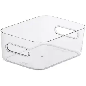 SmartStore Aufbewahrungsbox 1,5L rauchgrau stapelbar mit Griffen BPA-frei