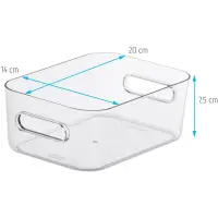 SmartStore Aufbewahrungsbox 1,5L rauchgrau stapelbar mit Griffen BPA-frei