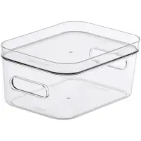 SmartStore Aufbewahrungsbox 1,5L rauchgrau stapelbar mit Griffen BPA-frei
