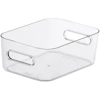 SmartStore Aufbewahrungsbox 1,5L rauchgrau stapelbar mit Griffen BPA-frei