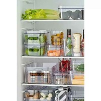SmartStore Aufbewahrungsbox Slim 1,3L rauchgrau stapelbar mit Griffen BPA-frei