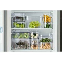 SmartStore Aufbewahrungsbox Slim 1,3L rauchgrau stapelbar mit Griffen BPA-frei