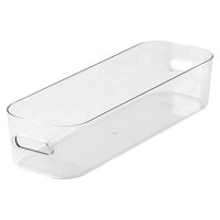 SmartStore Aufbewahrungsbox Slim 1,3L rauchgrau stapelbar mit Griffen BPA-frei