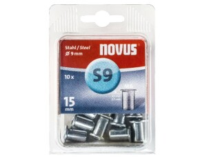 Novus Stahl-Blindnietmutter Ø9–14,5mm...
