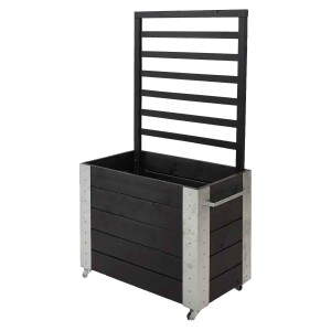 Pflanzkasten Raumteiler mit Stahlecken 87x50x155 cm -...