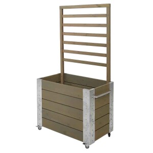 Pflanzkasten Raumteiler mit Stahlecken 87x50x155 cm -...