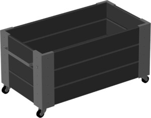 Pflanzkasten Blumenkasten mit Rädern 87x50x45 cm -...