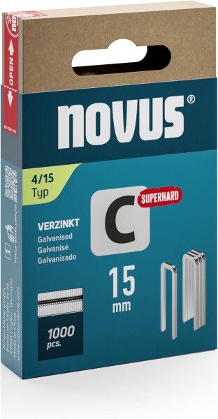 Flachdrahtklammer D Typ 53F/18 mm 600 Stück verzinkt