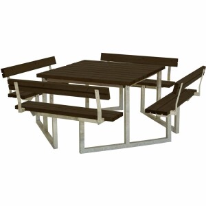 PLUS Gartenmöbel Sitzgruppe 227 cm klappbar schwarz...