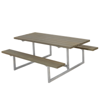 Gartenmöbel-Set Basic 177cm graubraun mit Tisch-Bank-Kombination, FSC MIX70%