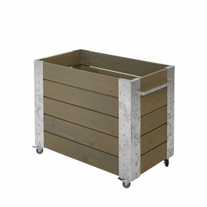 Pflanzkasten Blumenkasten mit Rädern 87x50x70 cm -...