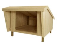 PLUS Gartenunterstand mit drei Seiten geschlossen unbehandeltes Holz Natur