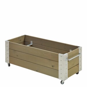 Pflanzkasten Blumenkasten mit Rädern 120x50x45 cm -...