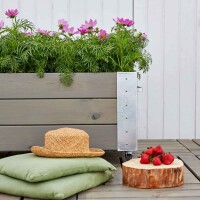 Pflanzkasten Blumenkasten mit Rädern 120x50x45 cm - Graubraun