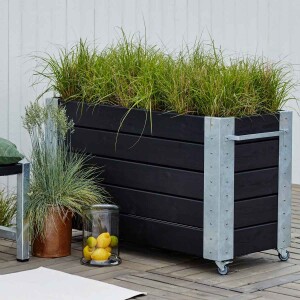 Pflanzkasten Blumenkasten mit Rädern 120x50x70 cm -...