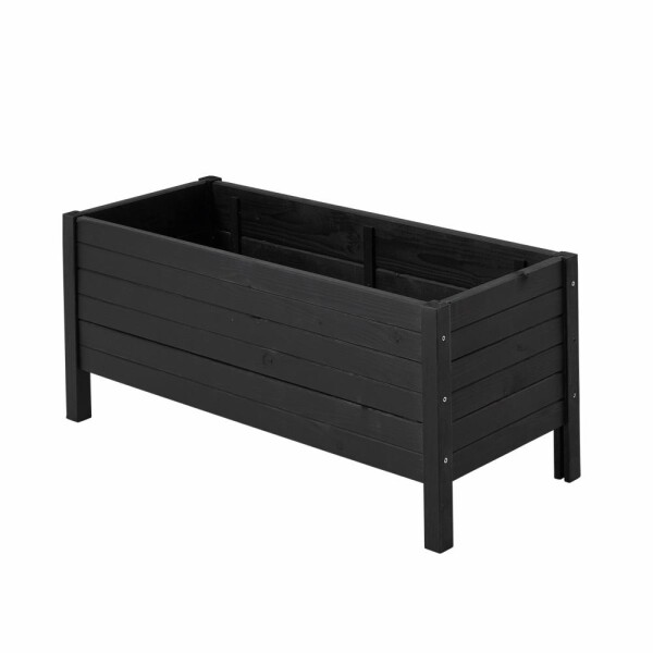 Pflanzkasten auf Standfuß 88x37x39 cm - Schwarz