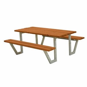 Gartensitzgruppe 177cm Teak-Optik – wetterfeste...