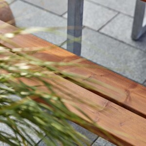 Gartensitzgruppe 177cm Teak-Optik – wetterfeste...