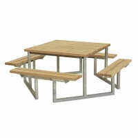 PLUS Gartenmöbel Sitzgruppe 204 cm klappbar druckimprägniert Holz