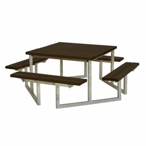 PLUS Gartenmöbel Sitzgruppe 204 cm klappbar schwarz...