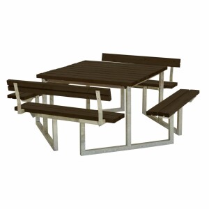 PLUS Gartenmöbel Sitzgruppe 204 cm klappbar schwarz...