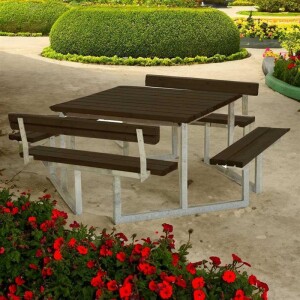 PLUS Gartenmöbel Sitzgruppe 204 cm klappbar schwarz...