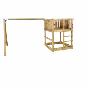 PLUS Play Spielturm inkl. Schaukelanbau Holz natur...