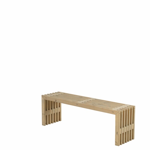 PLUS Gartenbank 138cm Treibholz – kompakte Lattenbank