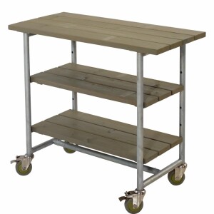 Plus Urban Gartentisch 100×50×90cm graubraun...