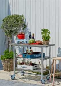 Plus Urban Gartentisch 100×50×90cm graubraun...