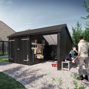 PLUS Multi-Gartenhaus 10,5 m 2 Module Doppeltür und...