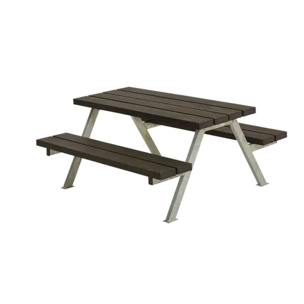 Plus Kindersitzgruppe Alpha Junior 118cm Schwarz aus recyceltem Kunststoff (Re-Plast)