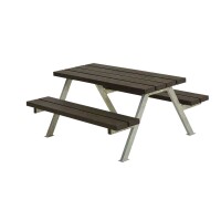 Plus Kindersitzgruppe Alpha Junior 118cm Schwarz aus recyceltem Kunststoff (Re-Plast)