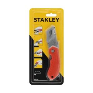 Stanley Sicherheitsklappmesser 0-10-243 – 160 mm, selbsttätiger Klingenrückzug, ABS-Gehäuse