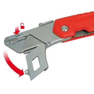 Stanley Sicherheitsklappmesser 0-10-243 – 160 mm, selbsttätiger Klingenrückzug, ABS-Gehäuse