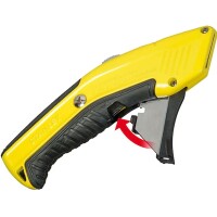 Stanley Autoload Sicherheitsmesser 0-10-237 – 207 mm, automatischer Klingenwechsel, Softgriff