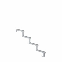 Treppenwange 4 Stufen Stahl feuerverzinkt 68 cm Höhe 28 cm Trittiefe