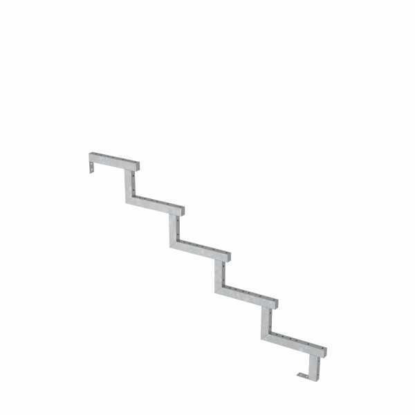 Treppenwange 5 Stufen Stahl feuerverzinkt 85 cm Höhe 28 cm Trittiefe