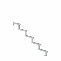 Treppenwange 5 Stufen Stahl feuerverzinkt 85 cm Höhe 28 cm Trittiefe