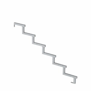Treppenwange 6 Stufen Stahl feuerverzinkt 102 cm