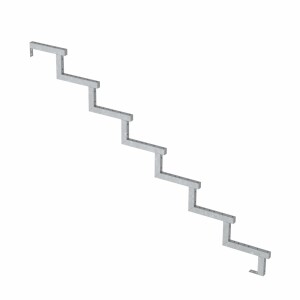 Treppenwange 7 Stufen Stahl feuerverzinkt 119 cm...