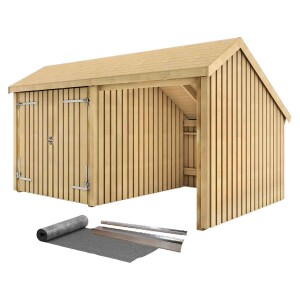 PLUS Multi-Gartenhaus 10,5 m 2 Module Doppeltür...