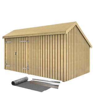 PLUS Multi-Gartenhaus 10,5 m 2 Module Doppeltür...