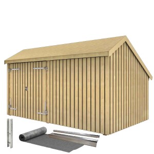 PLUS Multi-Gartenhaus 10,5 m 2 Module Doppeltür...