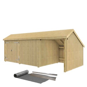 PLUS Multi-Gartenhaus 15,5 m 3 Module Doppeltür...